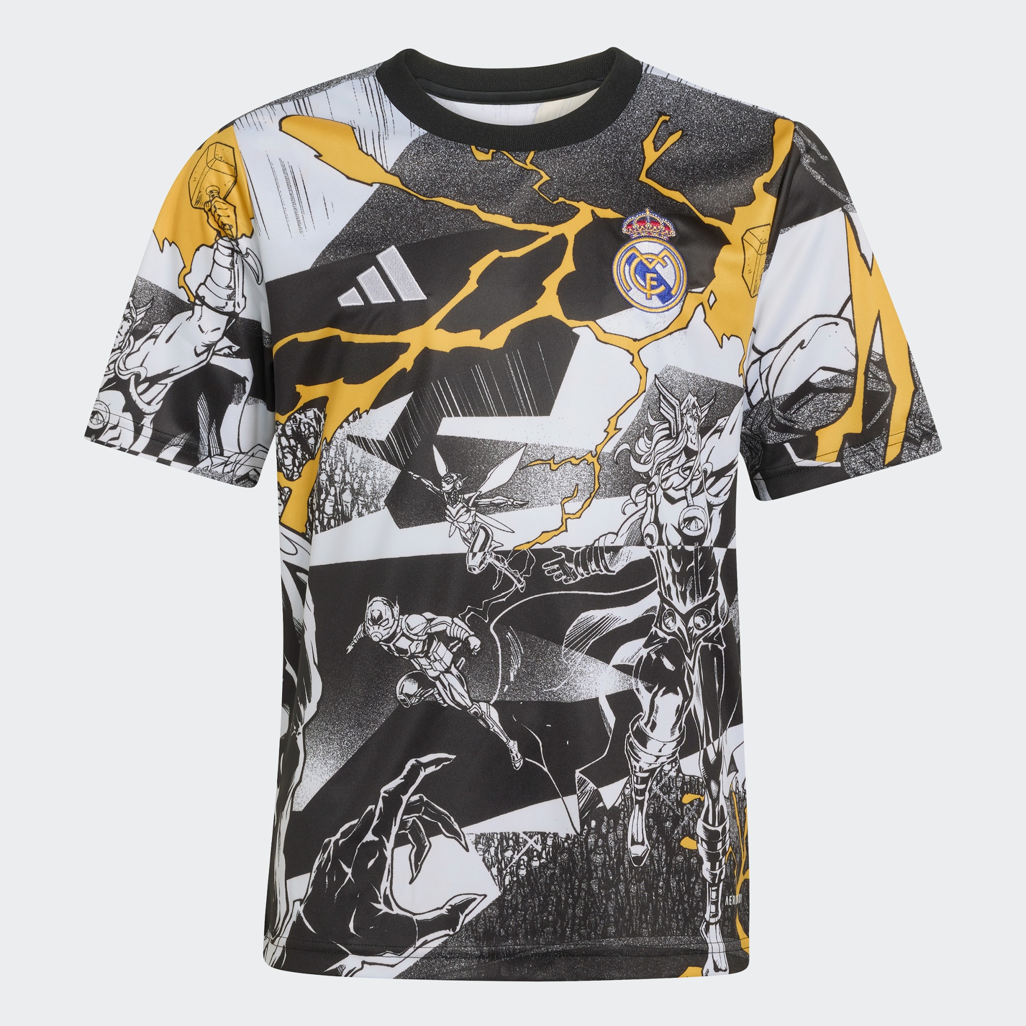 [LK] Real Madrid x Marvel Youth AEROREADY 2025/26 Pre-Match Jersey Top - White