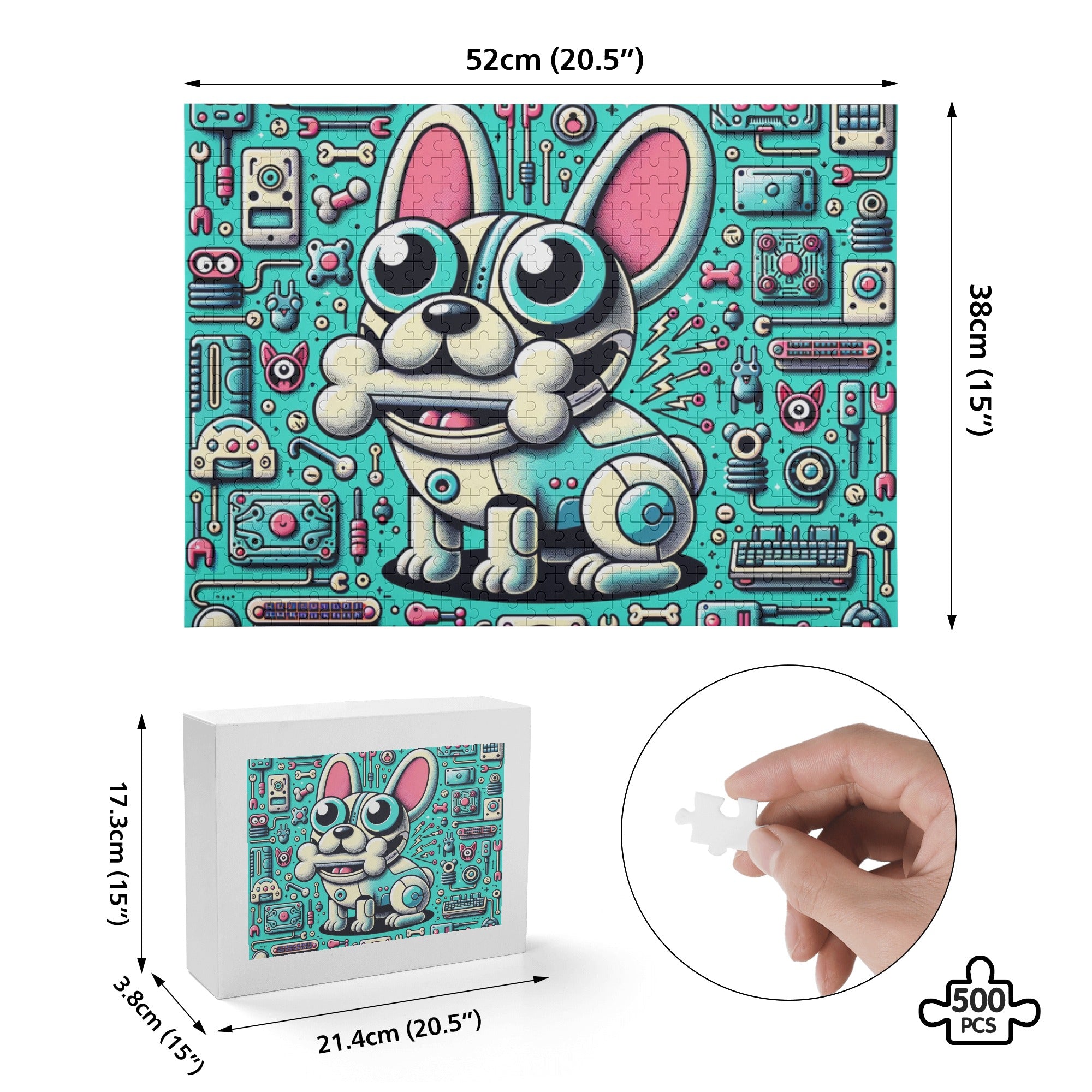 Stylish Durable Hank - 500-piece Wooden Puzzle for Casual Outings