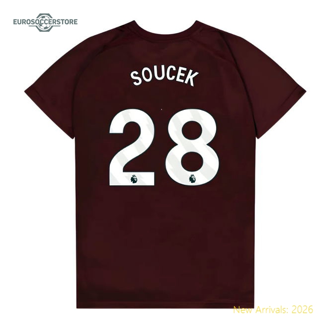 Gentle West Ham Kids Soucek Jersey 2025-2026 Soft-touch