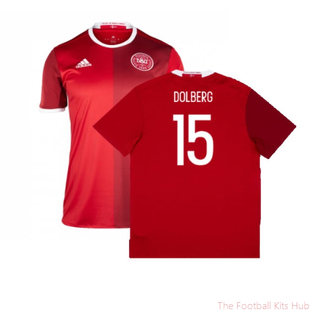 Denmark 2015-16 Home Shirt (L) (Excellent) (Dolberg 15)