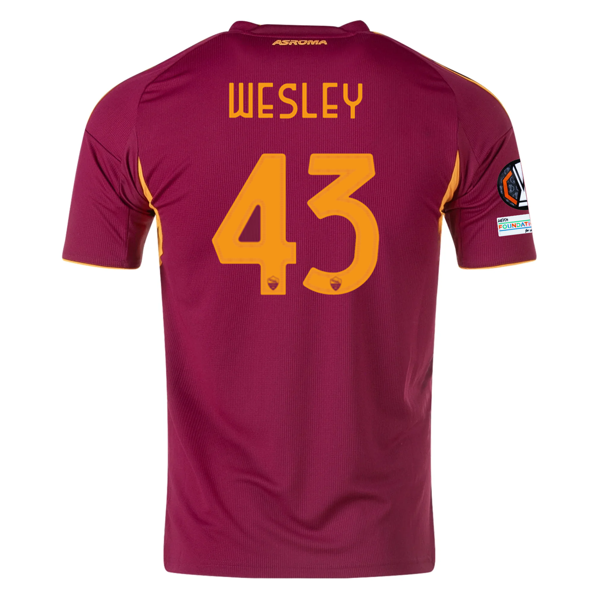 AS Roma Wesley 2025-2026 UEL Home Jersey – Authentic Shirt