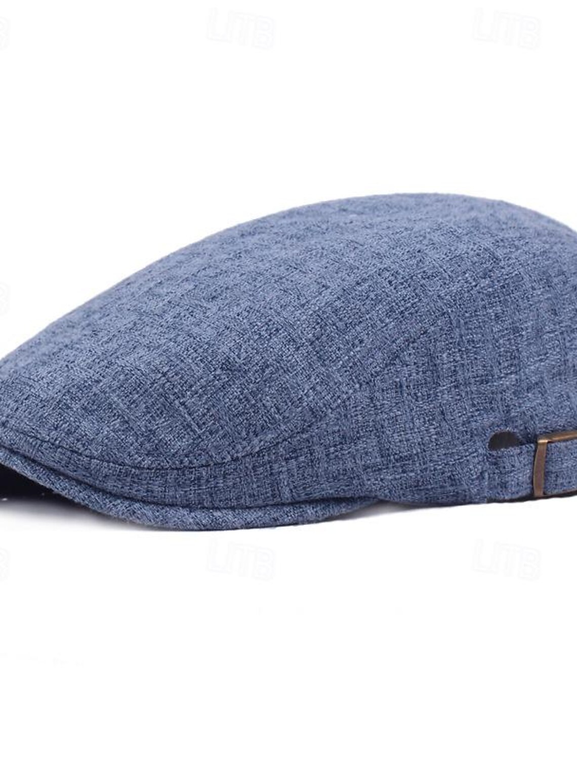 Men's Flat Cap Ascot Hat Newsboy Black Blue Cotton / Linen Blend