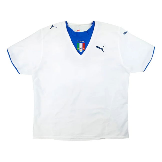 2006-2007 Italy Away Shirt (White) Holland Authentic Authentic