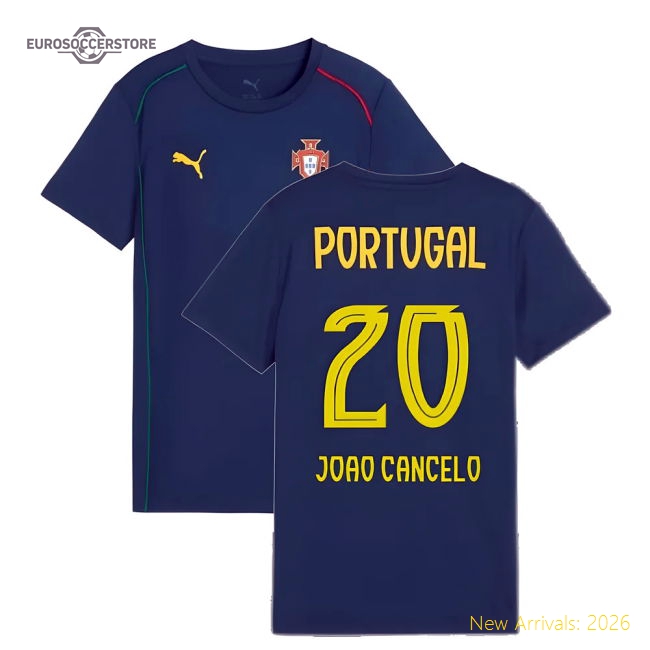 2025-2026 Portugal Casuals Tee (Persian Blue) - Kids (Joao Cancelo 20)