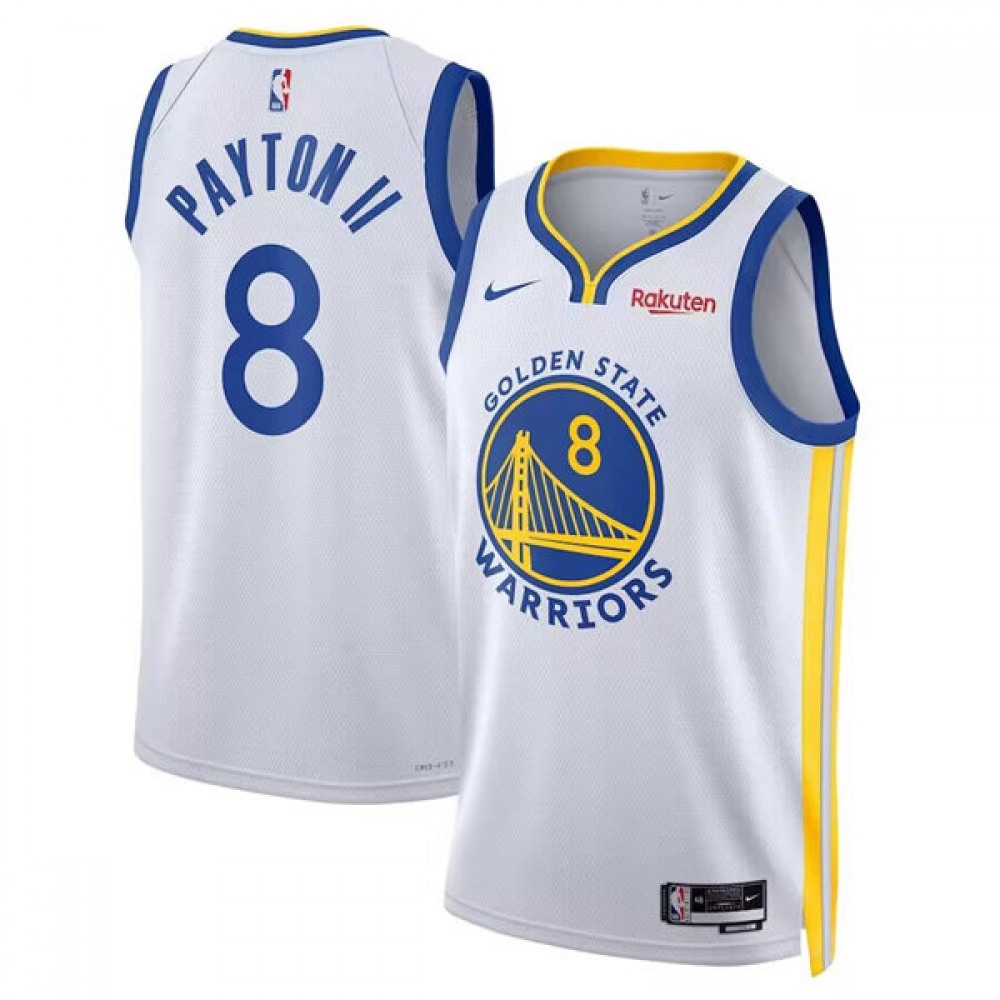 Elite Golden State Warriors 8 Jersey - White - Basketball Fan Gear