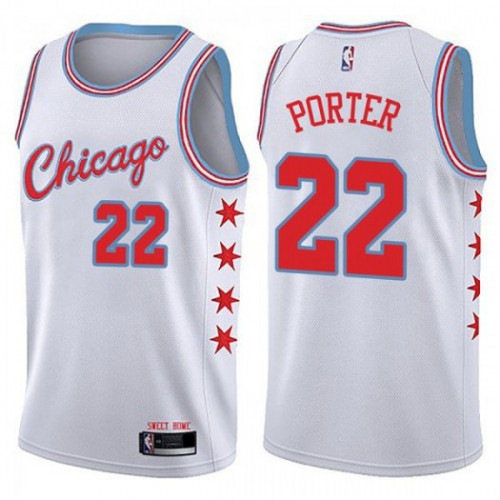 POR White Nike C. Bulls #22 NBA Jersey Game Day Wear Game Day Wear
