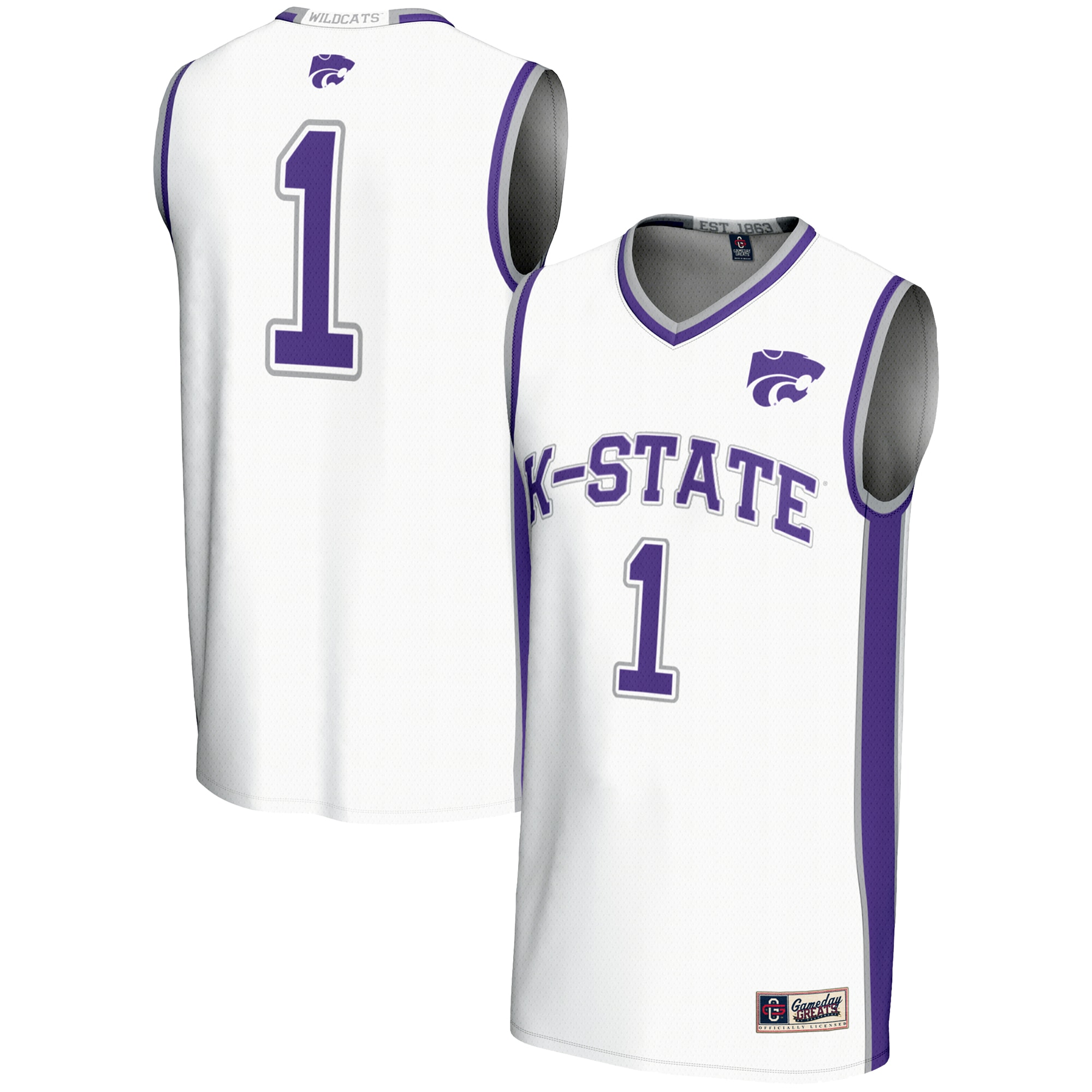 [NJP] Kansas State Wildcats GameDay Greats Lightweight Basketball Jersey - White