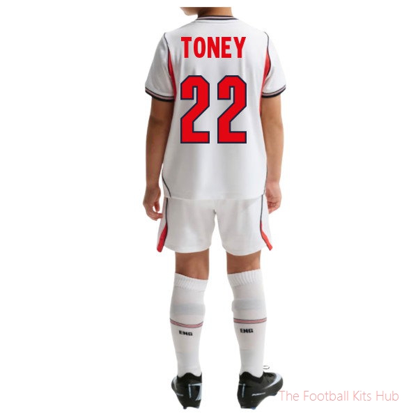 England Home Kit National Team Jersey 2026-2027 Toney #22 Mini