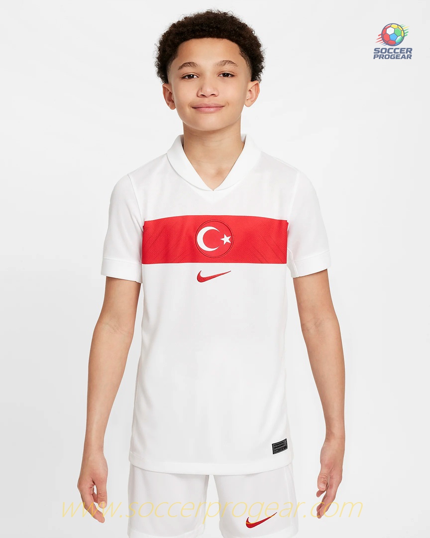 Türkiye Home Football Shirt Kids Football Jersey 2024-2025 Collection Season