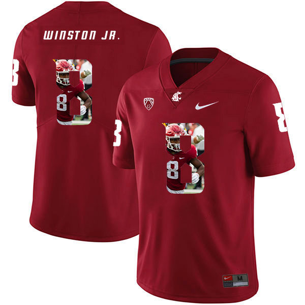 Men's None Red 2024 breathable Easop Winston #8 college football