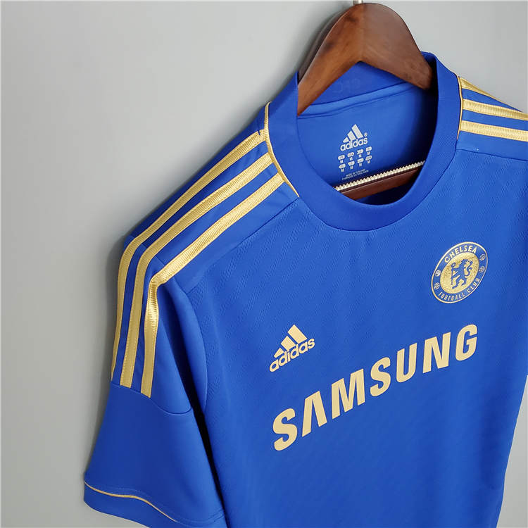 Authentic 1213 CHELSEA RETRO HOME BLUE SOCCER SHIRT JERSEY