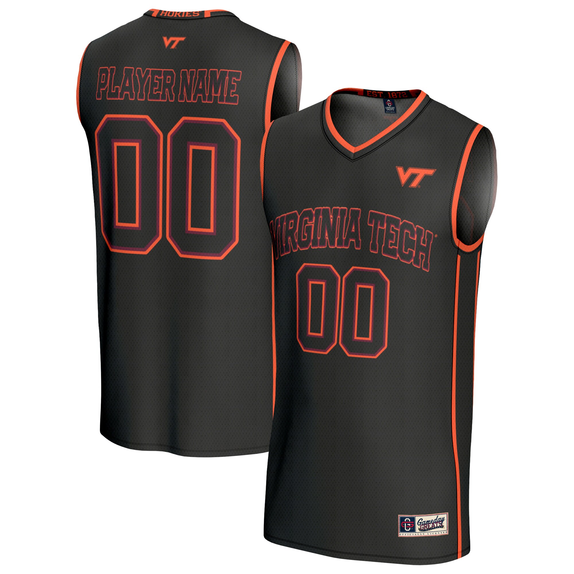 [DDG] Virginia Tech Hokies GameDay Greats Youth Lightweight Collegiate Men's Basketball NIL Pick-A-Player Fashion Jersey - Black