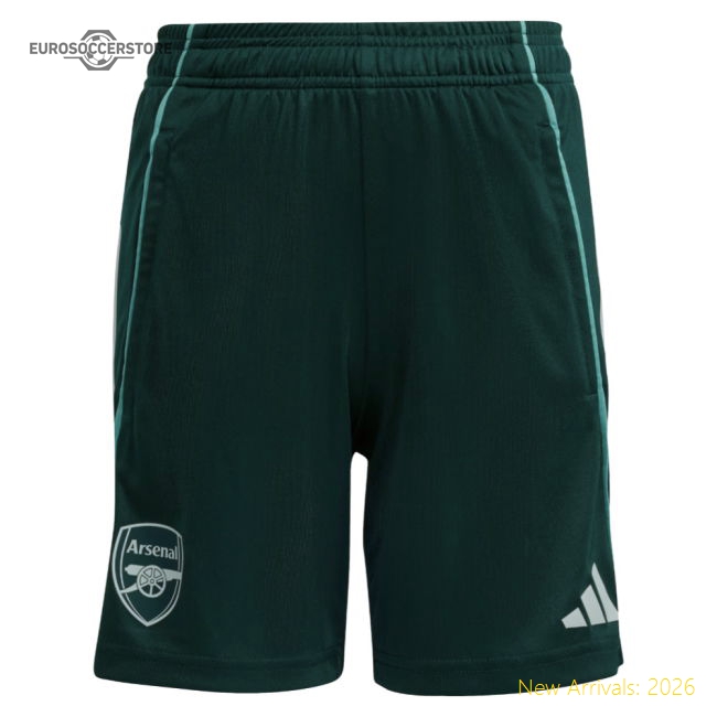 Authentic 2025-2026 Arsenal Training Shorts (aurora Ivy) - Kids