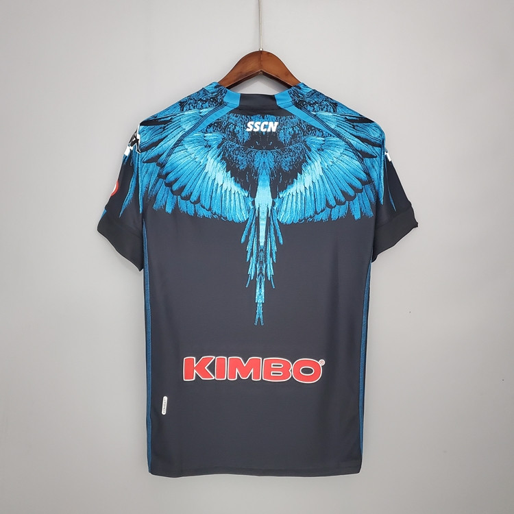 NAPOLI X MARCELO BURLON 2021 BLUE SOCCER JERSEY FOOTBALL SHIRT -