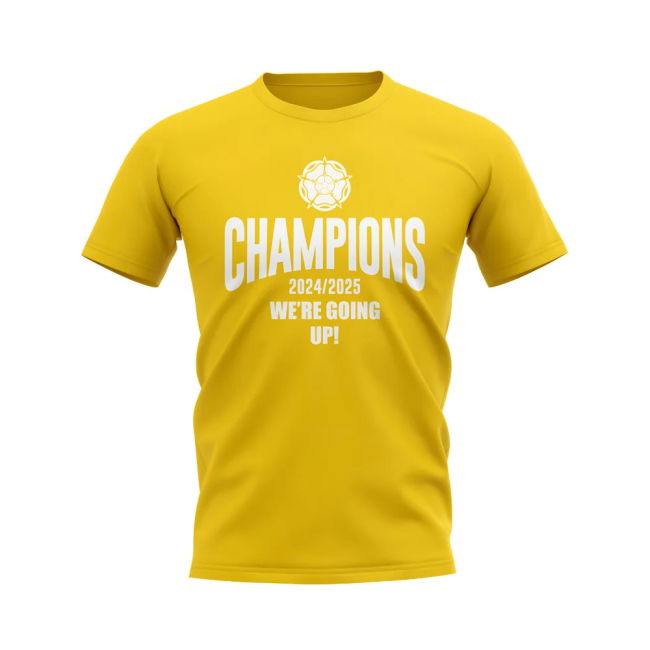 Leeds Licensed Leeds United We Are Going Up T-Shirt (Yellow)