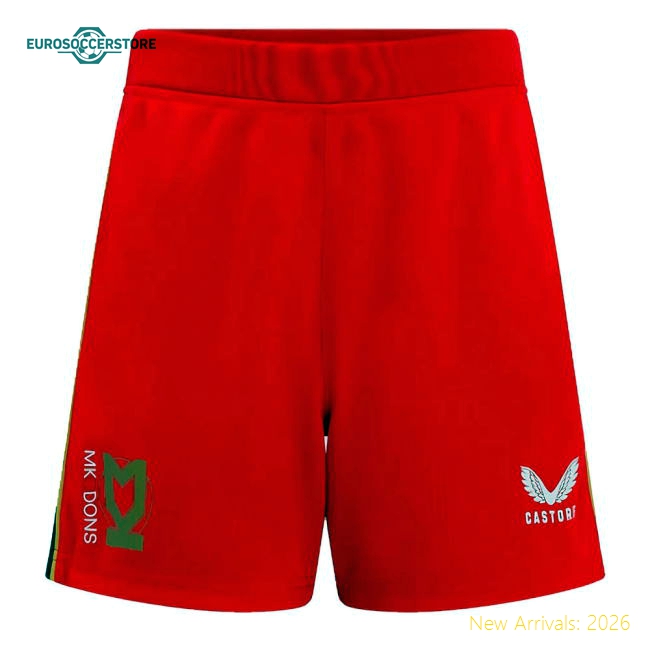 2024-2025 MK Dons Away Shorts (Red) - Kids