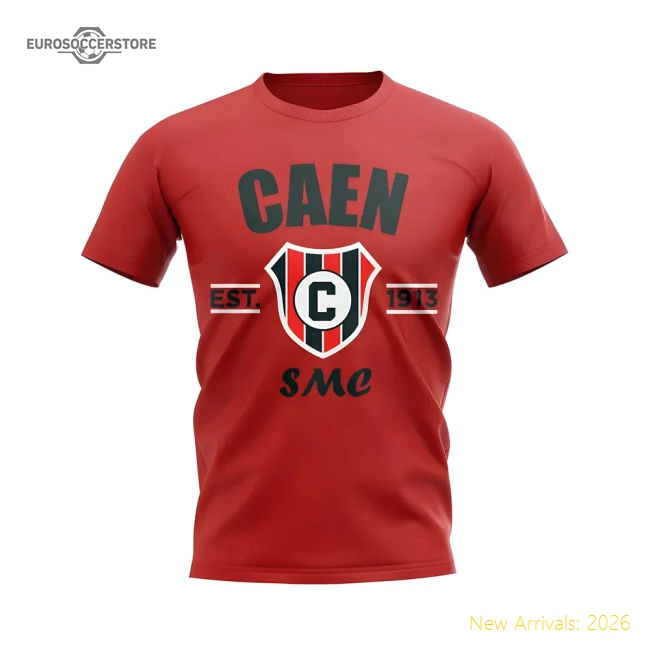 Caen Established Football T-Shirt (Red) Ajaccio Football Gear