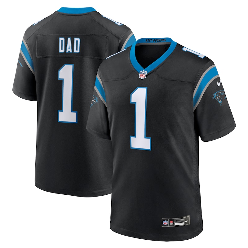 None Number 1 Dad CAR Panthers Classic Officially Licensed Jersey