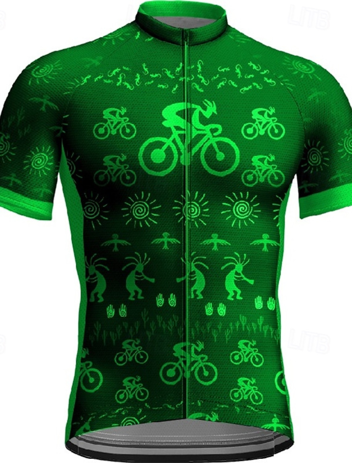 Men's Cycling Jersey Graphic Short Sleeve Bike Tee Tshirt with 3 Rear