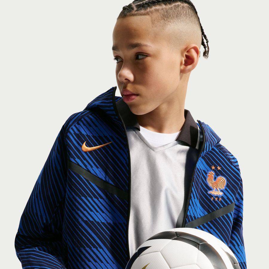 [ESK] 2026 France Jacket Tech Woven FZ World Cup Game Royal/Metallic Copper Kids