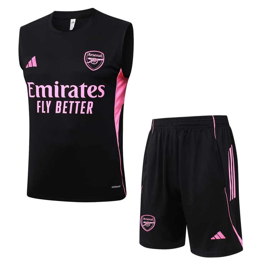 Arsenal 2025 2026 Black Pink Tank Top Shorts