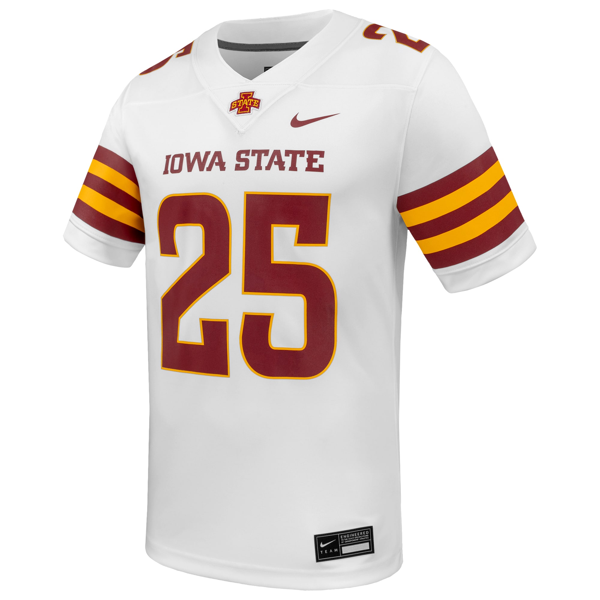 #25 Iowa State Cyclones Game 26/27 Football Jersey - White