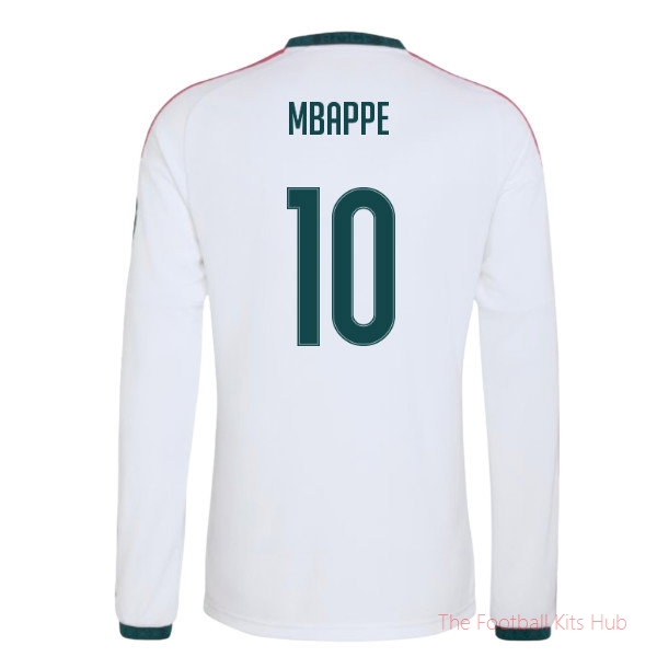 Real Madrid 2026-2027 Long Sleeve Home Shirt (Mbappe 10)