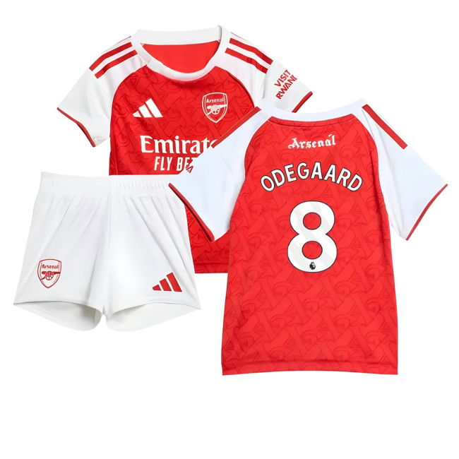 Baby Heritage 2025-2026 Arsenal Home Heritage Jersey (Odegaard 8)
