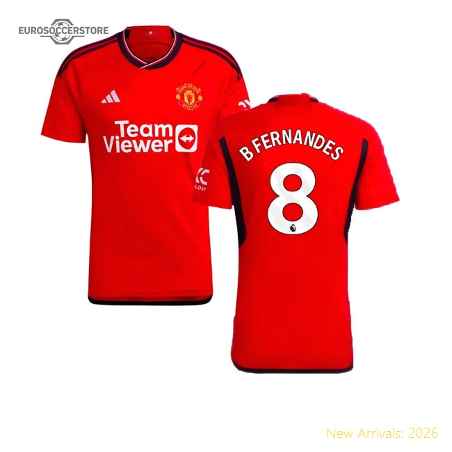 Authentic 2023-2024 Man Utd Home Shirt (b Fernandes 8) - Premium
