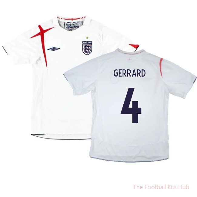 England 2006-08 Home Shirt (XL) (Excellent) (GERRARD 4)