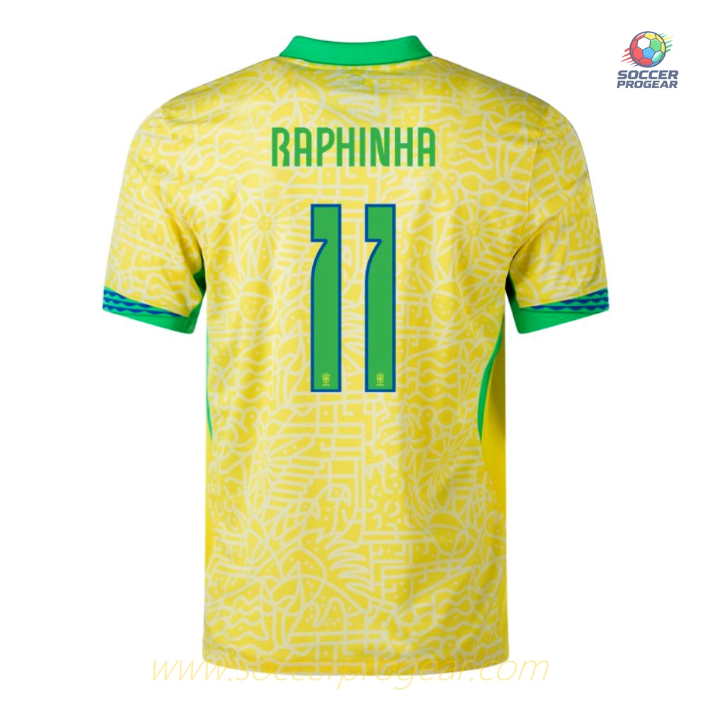 Brazil Home Soccer Shirt 2024-25 Edition Raphinha