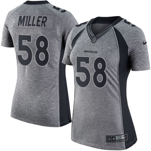NFL s Denver Broncos #58 Von Miller Gray Limited Jersey - High Quality