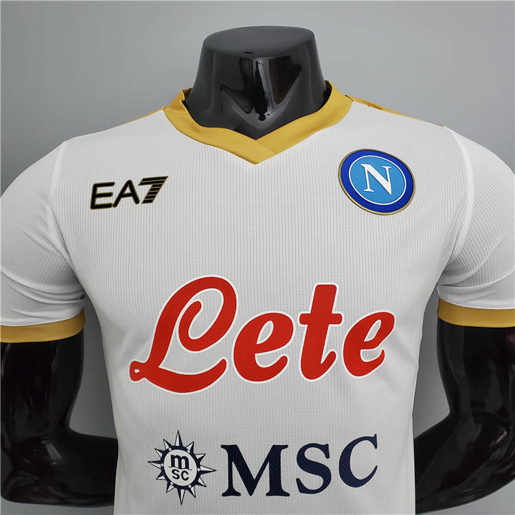 Napoli 21-22 Third White Soccer Jersey Football Shirt Player Version