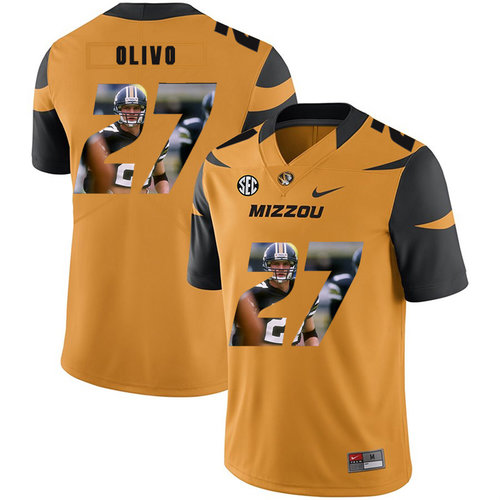 Men's None Brock Olivo #27 performance Gold 2024 away jersey Jersey
