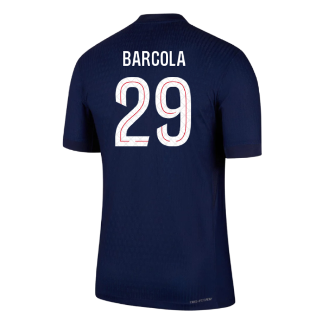 Official 2025-2026 Psg Home Dri-Fit Adv Authentic Shirt (Barcola 29)