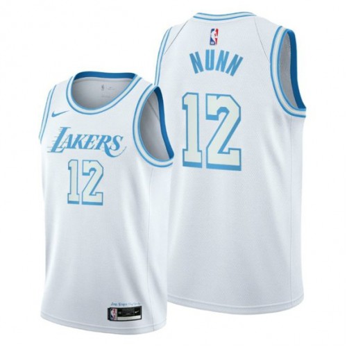 LAL #12 Kendrick Nunn Superior 2020 City NBA Jersey - White Swingman