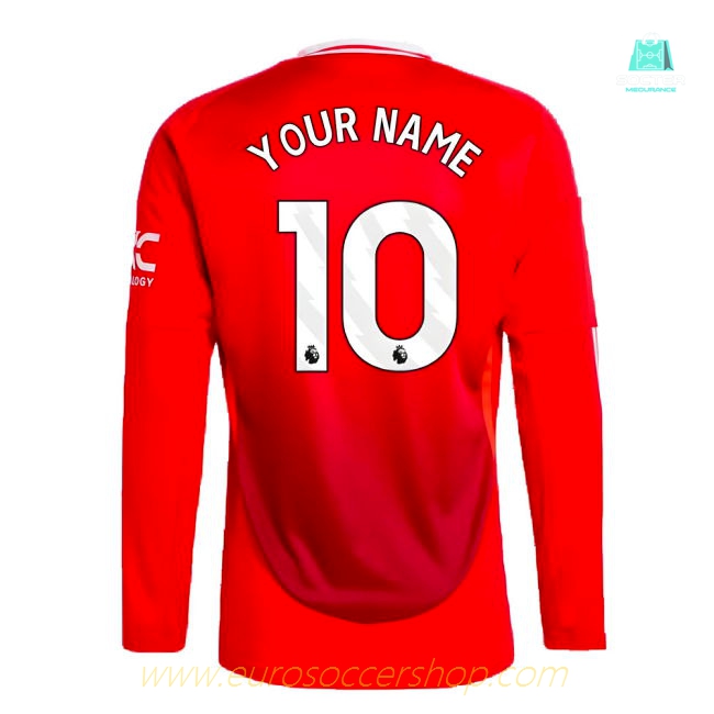 2024-2025 Man Utd Long Sleeve Home Shirt (Your Name)