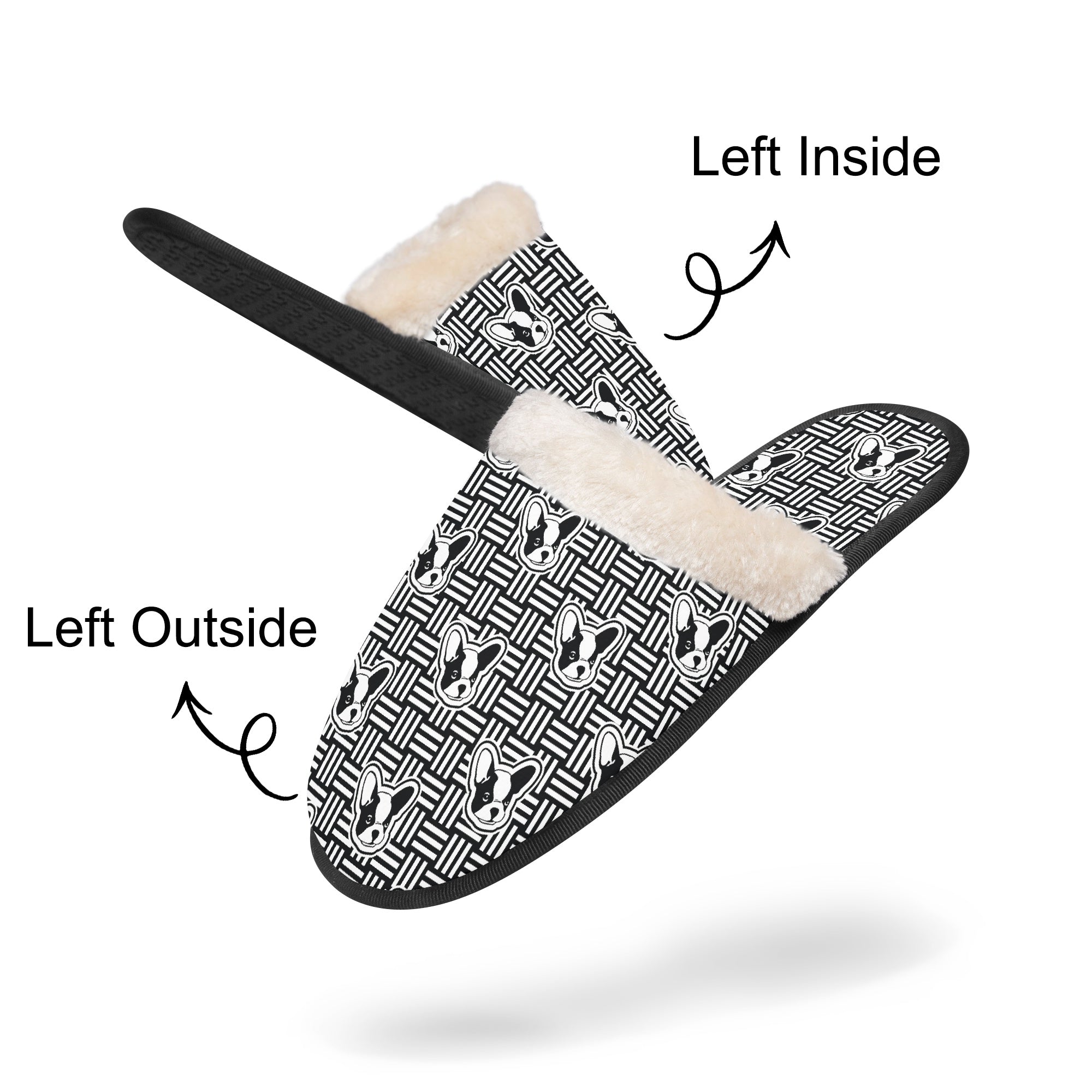 French Bulldog Elton Cozy Winter Slippers Protective Paw Gear