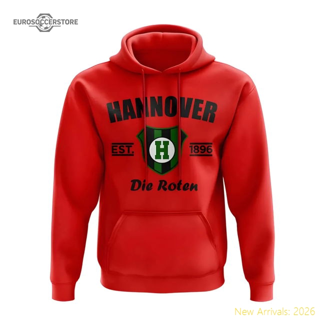Genuine Official Hannover 96 Established Hoody (Red)