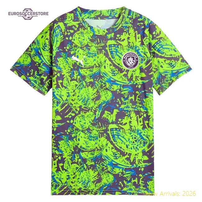 2025-2026 Man City Kids Durable Jersey Aeroready Stretchy