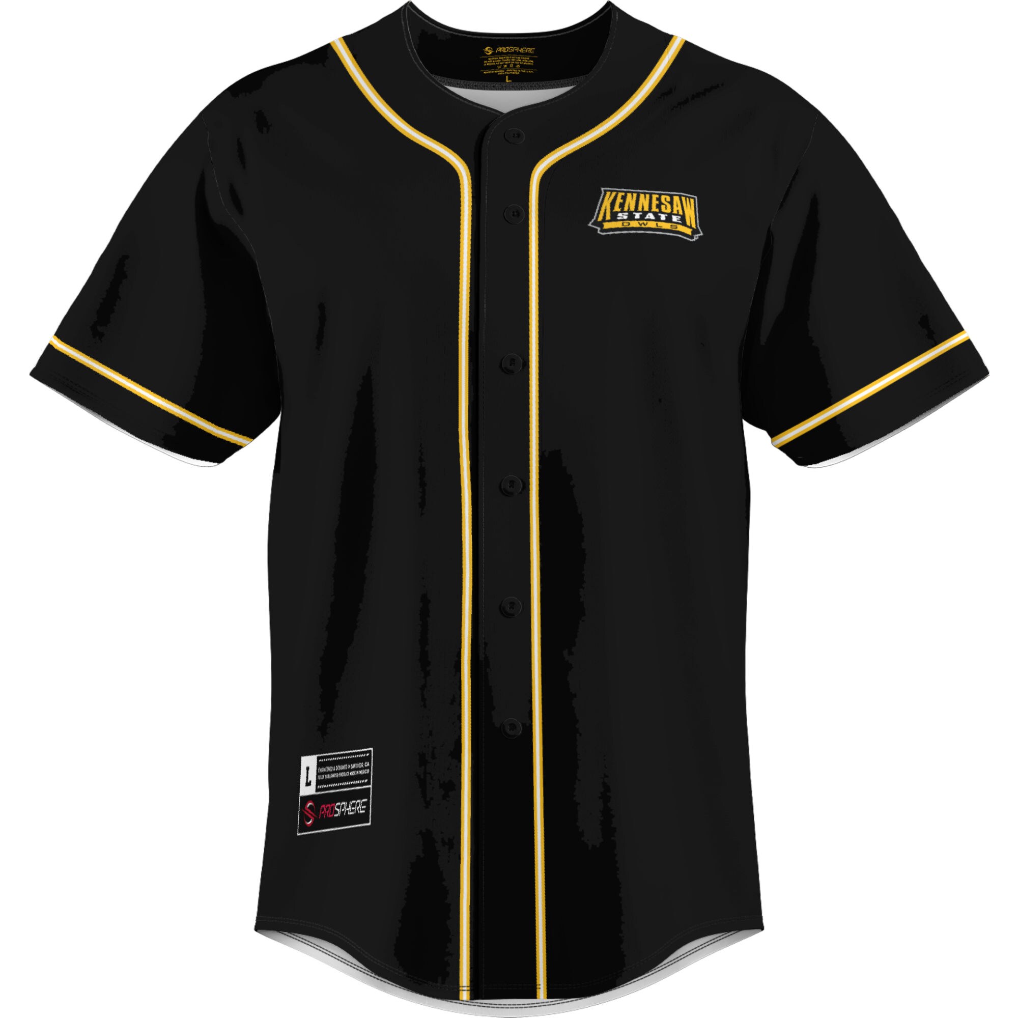 [DDG] Kennesaw State Owls GameDay Greats Lightweight Baseball Jersey - Gold