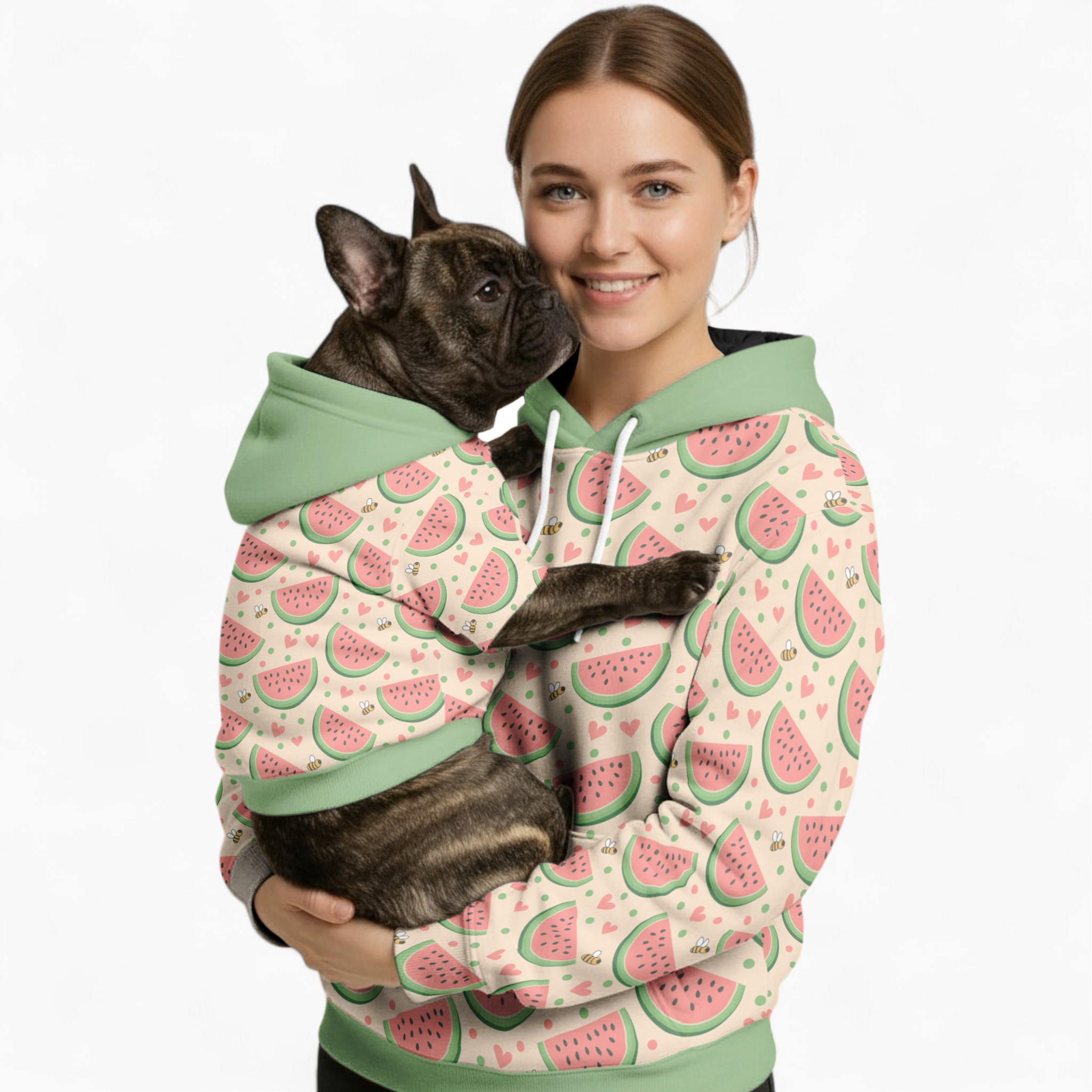Dog Owner Coco - Durable Human Hoodies For Frenchie Fans