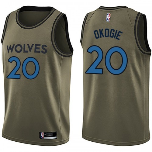 Premium T-Wolves #20 Josh Okogie 2024 Icon NBA Swingman Jersey Green
