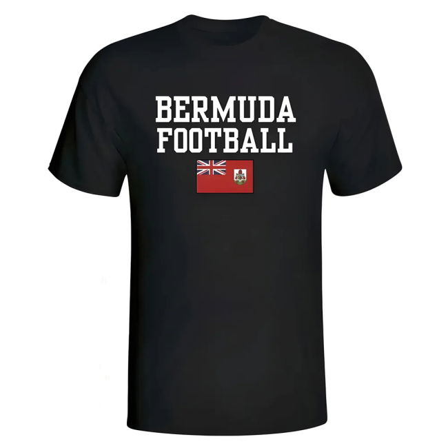 Fan-Favorite Performance-Driven Bermuda Football T-Shirt (Black)