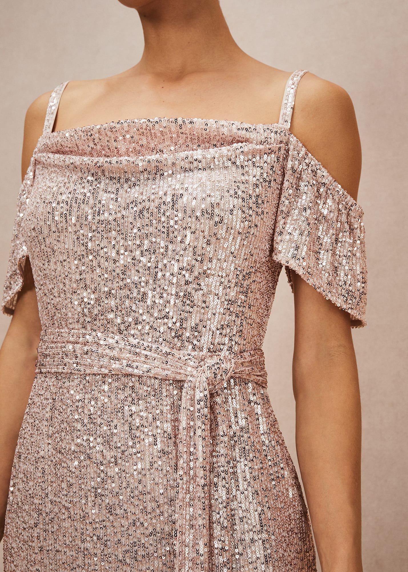 Poppy Off The Shoulder Sequin Dress