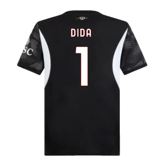 Match Ac Milan Home Black) (dida Jersey Lightweight Moisture-wicking