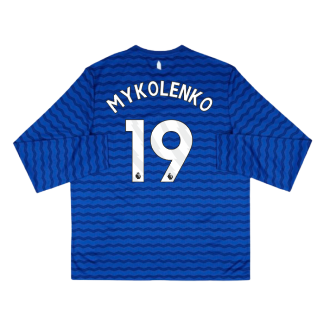 Premium 2025-2026 Everton Home Long Sleeve Shirt (mykolenko 19)