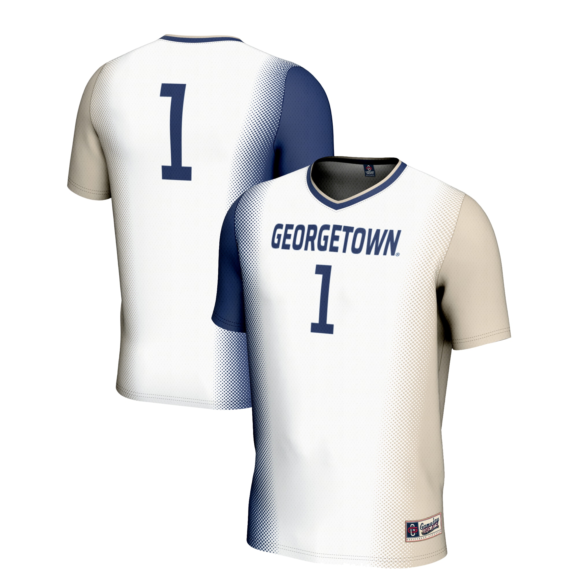 [SJH] Georgetown Hoyas GameDay Greats Unisex Lightweight Women's Soccer Jersey - White