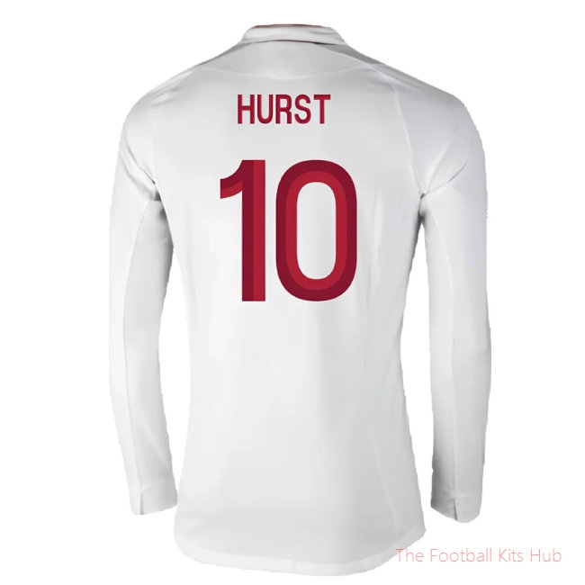 England 2012-13 Long Sleeve Home Shirt (L) (Fair) (Hurst 10)