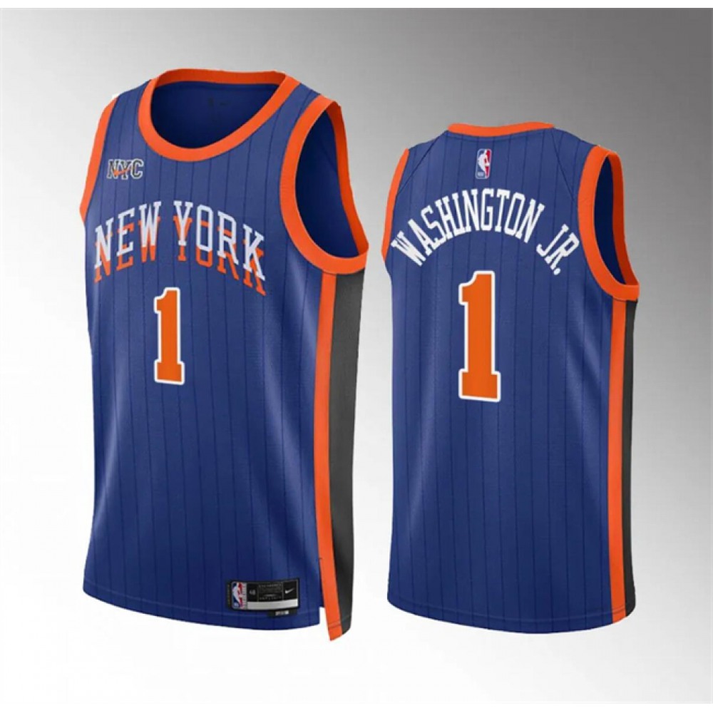 Performance Game-Ready Men's NYK #1 Duane Blue Basketball Jersey